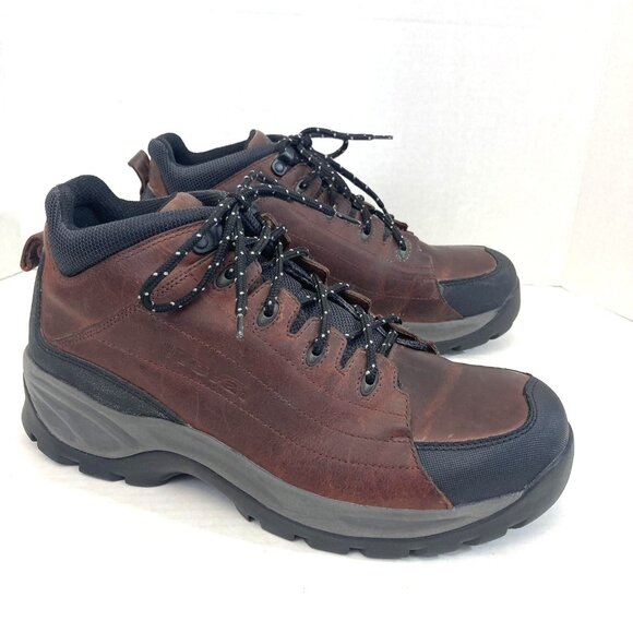 Teva Leather Lace Up Hiking Shoes Mens Size 11 Brown Trail Outdoor Low Top 6691 - Picture 1 of 16